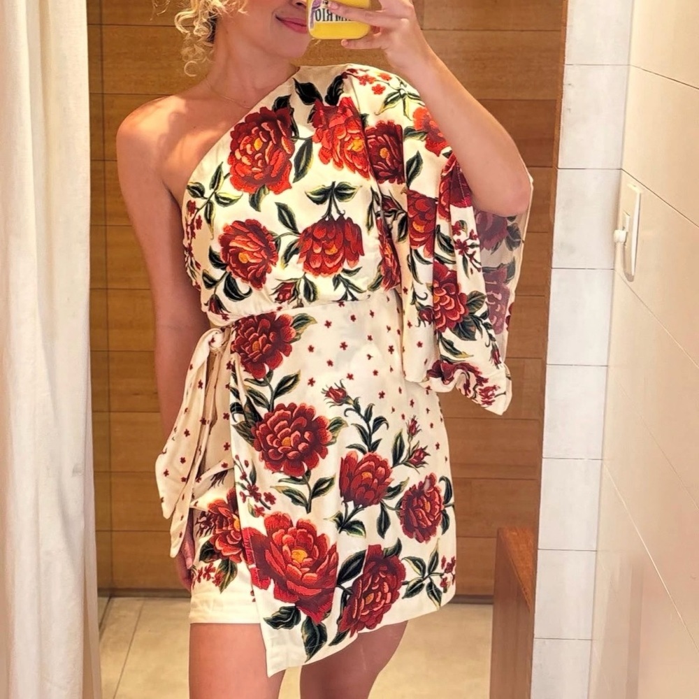 FARM Rio One Shoulder Rosalia Dress Size S